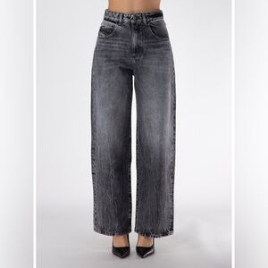 Icon Denim Medium Wash Grey Poppy Jeans Donna